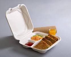 Bagasse HingedLid Meal Box