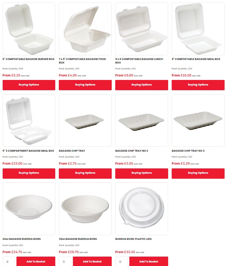 Bagasse Meal Boxes & Trays 07